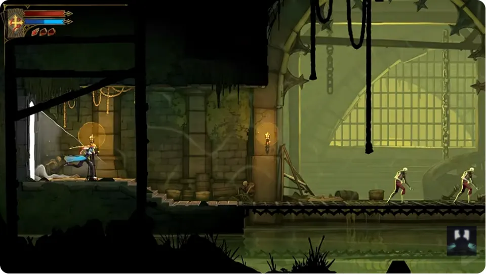 Rose entering an Abandoned Sewers route in recorded Demo gameplay